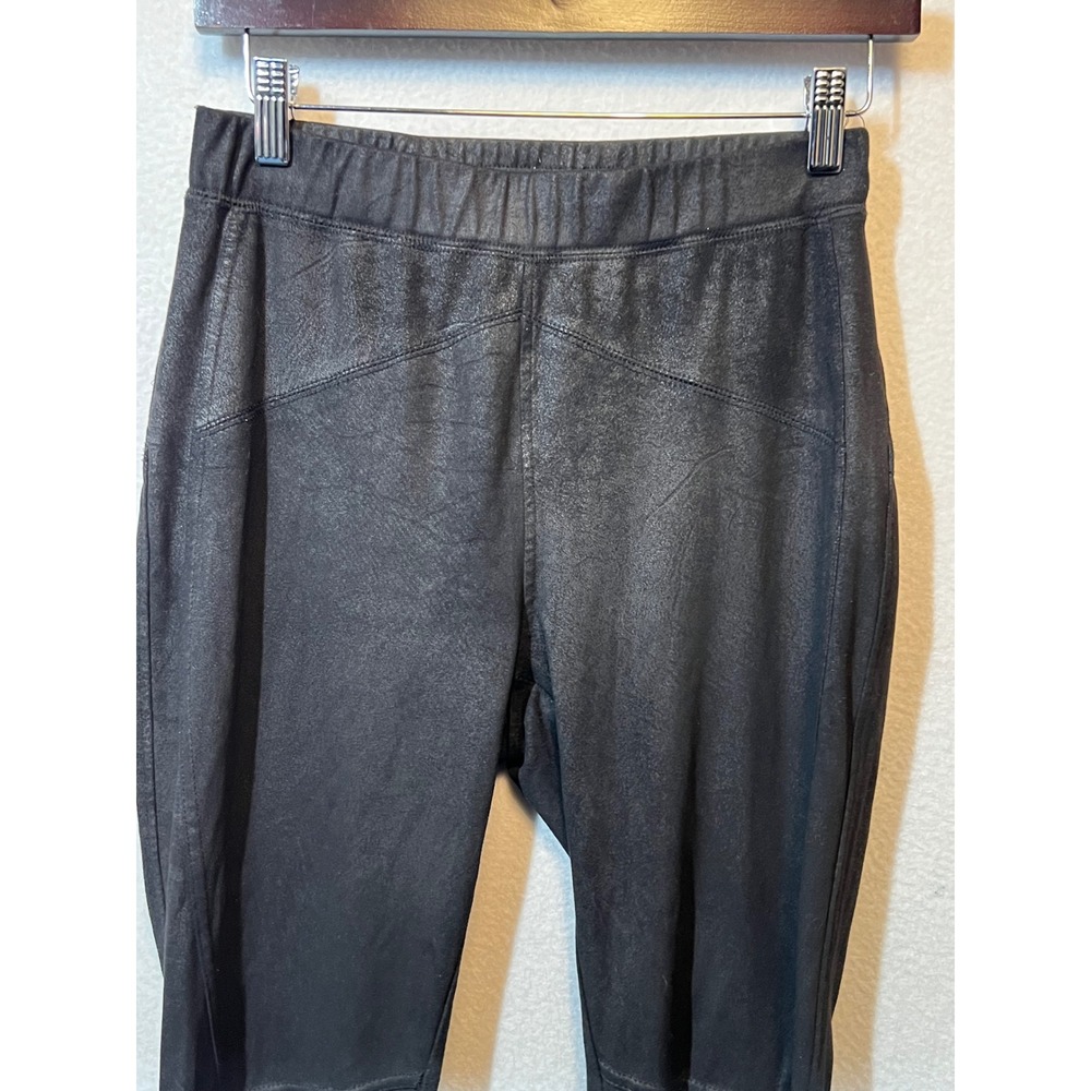 Free People Black Faux Leather Leggings‎ Pants Moto Skinny Textured Size XS - Picture 9 of 11